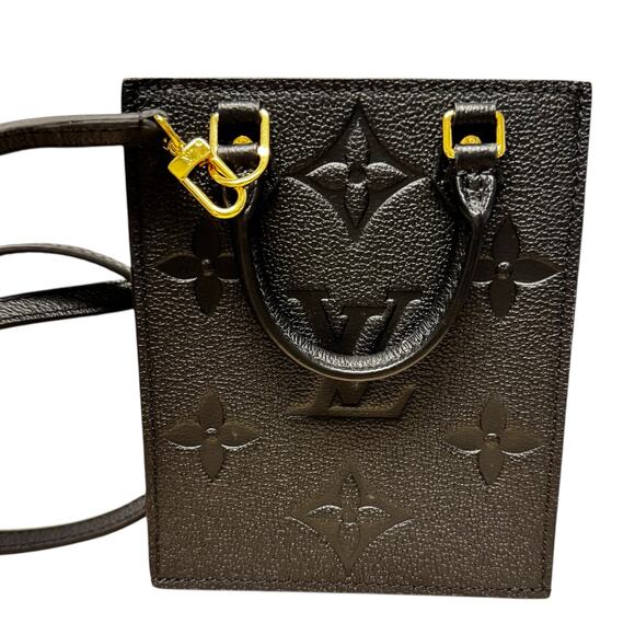 Louis Vuitton Black 2020 Monogram Petit Sac Plat Satchel Purse - Picture 8 of 13